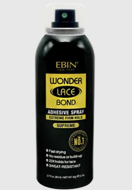 Wonder Lace Bond Adhesive Spray – Supreme (Extreme Firm Hold), 2.7 fl. oz (80 mL).
