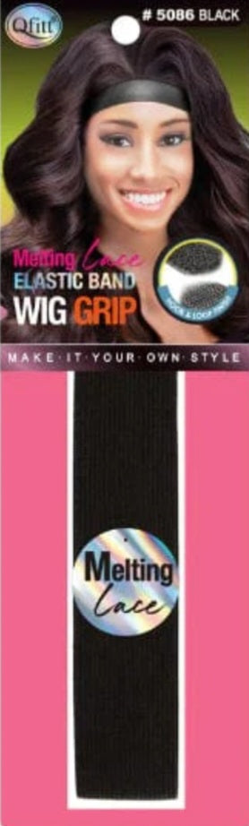 Qfitt Melting Lace Elastic Band Wig Grip (#5086, Black).