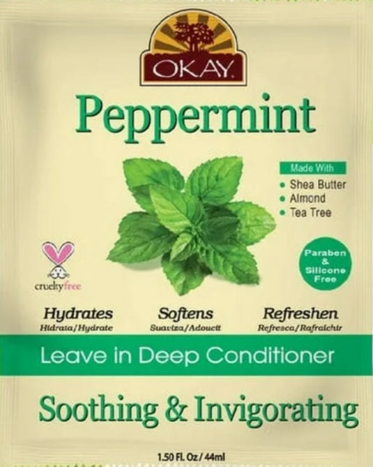 OKAY Peppermint Leave-In Deep Conditioner – 1.5 fl oz / 44 mL